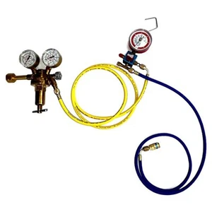 Juego de presión de aire acondicionado para gas de formación, para instalaciones R134a + manómetro adicional - Imagen 1 de 4