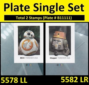 US 5578 5582 Star Wars Droids F plate single set B11111 MNH 2021 - Picture 1 of 1