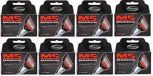 Personna M5 Magnum Razor Refill Blades with Trimmer, 4 Cartridges (8 Pack) - Picture 1 of 2