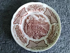 Vintage Fair Winds Copper Engraving 7" Plate Staffordshire England Alfred Meakin - Picture 1 of 3