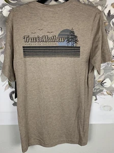 Camicia Travis Mathew Uomo Piccola Erica Marrone Pesce Non Trovata Pima Cotone - Foto 1 di 7