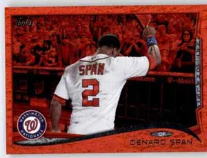 2014 Topps Red Hot Foil Denard Span Insert Parallel Nationals #651 - Imagen 1 de 2