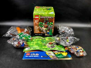 LEGO Minecraft Micro World 21102 ~ The Forest Green Grass Steve Creeper - Imagen 1 de 9