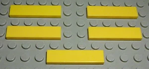 Lego Fliese - Kachel 1x4 Gelb 5 Stück - Picture 1 of 1