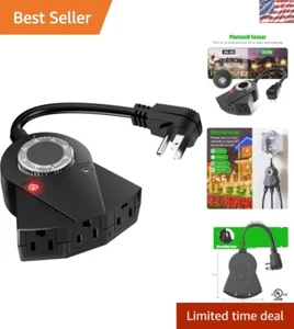 Multifunktionaler Outdoor Timer Stecker mit 3 Steckdosen - energiesparend und wasserdicht - Bild 1 von 8