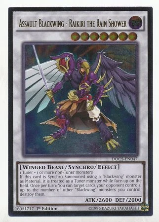 Yugioh! Assault Blackwing - Raikiri the Rain Shower - DOCS-EN047 - Ultimate Raro Foto 1 de 1