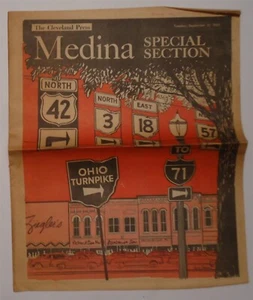 Medina OH 1965 Newspaper Supplement Cleveland Press Vintage Local Stories Ads - Picture 1 of 3