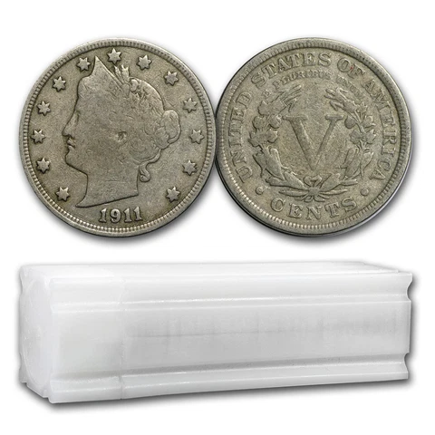 1883-1912 Liberty Head V Nickels 40-Coin Roll Avg Circ - SKU#5117 Cover