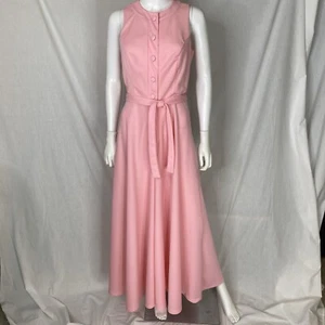 60s 70s Julie Miller California Jumpsuit Wide Leg 37” Bell Flare Sleeveless S/M - Picture 1 of 20