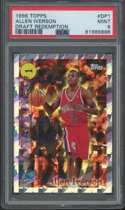 1996 Topps Allen Iverson #DP1 Draft Redemption Rookie PSA 9 Philadelphia 76ers - Bild 1 von 2