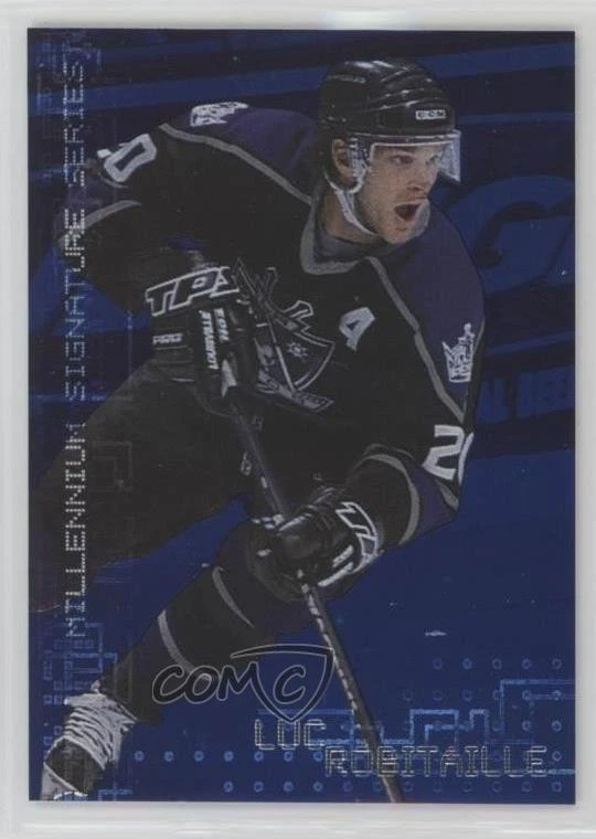 1999-00 ITG Be A Player Millennium Signature Series Sapphire Luc Robitaille HOF - Image 1 of 2