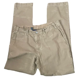 Men's Polo Ralph Lauren Superior Nautical Goods Distressed Khaki Tan Pants 34x34 - Picture 1 of 8