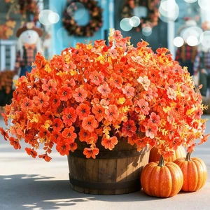 Künstliche falsche Mamas Blumen für Herbst Outdoor Deko, 16 Bündel lebensechte... - Bild 1 von 8