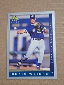1993 CHRIS WEINKE CLASSIC BASEBALL ROOKIE CARD RC #267 BLUE JAYS FSU SEMINOLES - Picture 1 of 2