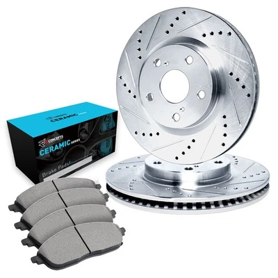For Cadillac Catera 01 Brake Kit eLINE Series Drilled & Slotted Rear Brake Kit w Foto 1 de 4