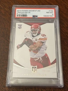 2013 PANINI MOMENTUM #192 TRAVIS KELCE RC PLATINUM ROOKIE #'d /49 PSA 8 NM/MT🔥 - Picture 1 of 3