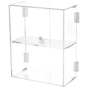 Plymor Acrylic Rectangular Locking Case, 1 Shelf, 12.75" H x 10.25" W x 5" D - Picture 1 of 1