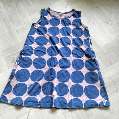 Vestido sin mangas UNIQLO x Marimekko para niños rosa azul mancha 110 cm UK5/6 bolsillos Foto 1 de 4