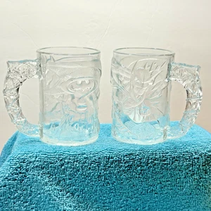 Vintage McDonald's Batman Forever Collectors Glass 4” Cup Mug 1995 DC Comics - Picture 1 of 5