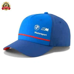 PUMA BMW M MOTORSPORT BASEBALL CAP PUMA ORIGINAL BLUE UNISEX CAP HAT - Picture 1 of 8