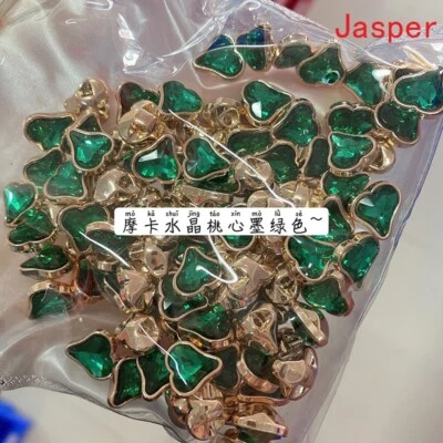 20PCS 10mm Crystal Buttons for Shirt Blouse Heart Shape Small Sewing DIY Crafts - Image 1 of 4