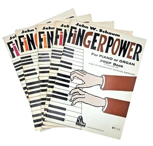 John W. Schaum Fingerpower für Klavier oder Orgel Vorbereitung Buch Set Progressive Übung - Bild 1 von 11
