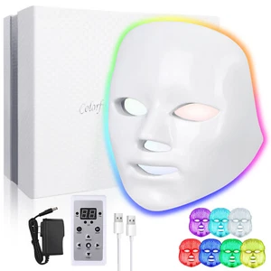 7 Colors LED Photon Facial Face Mask LED Light Therapy Skin Rejuvenation Machine - Picture 1 of 11