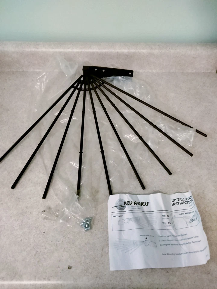 Rev-a-Shelf CPRF-16SN-52 Wire Fan Pants Rack 16" Satin Nickel Easy Installation