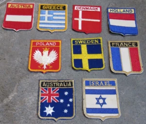 10 Travel Patch LOT - Australia & Europe Flag crest badge 2.75" - Picture 1 of 3