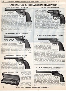 1940 Print Ad Harrington & Richardson H&R Sportsman Defender 22 Special Revolver - Picture 1 of 2