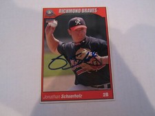 2005 Choice Richmond Braves # 25 Jon Schuerholz Autograph / Signed Card (MB)