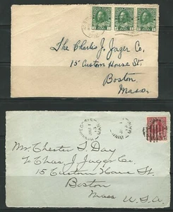 Canadá: 1913; Dos cubiertas delanteras principios del siglo, con interesante cancelación. EBCA025 - Imagen 1 de 2