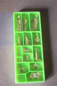 Vintage Miniature Nativity Set 15 Pieces Made in Hong Kong - Picture 1 of 10