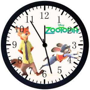 Disney Zootopia Czarna ramka Zegar ścienny E86
