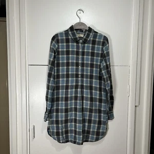 TOAST Blue Plaid Shirt Mini Dress Collared Long Sleeve Cotton Size UK 8 Women’s - Picture 1 of 10