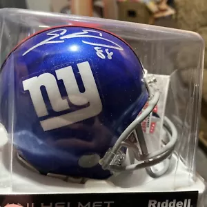 Evan Engram Signed New York Giants Mini Helmet Autographed JSA COA - Picture 1 of 3