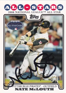 NATE McLOUTH PITTSBURGH PIRATES ALL STARS SIGNED CARD NATIONALS ORIOLES BRAVES - Picture 1 of 1