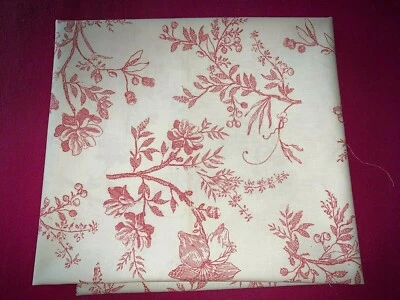 tissu moderne coton à fleurs roses larg 80 cm x H 76 cm réf A992 - Photo 1/3