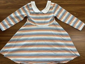 Stitchy Fish Size 5 Sunset Stripes Dress Orange - Picture 1 of 4