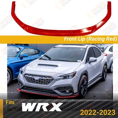 For 2022-2025 Subaru WRX Racing RED STI Style Front Bumper Body Diffuser Lip - Image 1 of 4