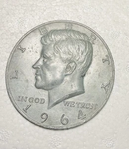 1964 John F. Kennedy JFK Half-Dollar 3 Zoll Jumbo übergroße NEUHEIT Münze gebraucht - Bild 1 von 4