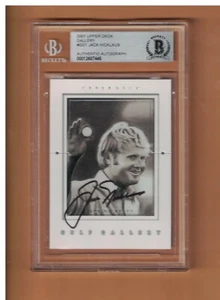 JACK NICKLAUS AUTOGRAPHED 2001 UPPER DECK GALLERY GOLF CARD SIGNED BECKETT AUTH - Picture 1 of 1