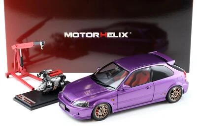 1:18 MOTORHELIX Honda Civic Type R (EK9) Personalizzato Versione Pearl Purple+ - Immagine 1 di 4