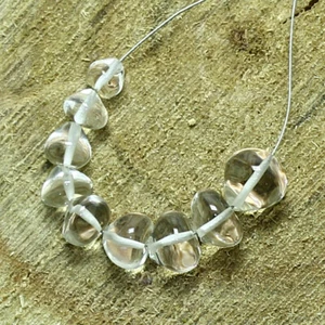 Cuentas de cebolla lisas de cuarzo cristal de roca briolette piedras preciosas sueltas naturales joyería - Imagen 1 de 3