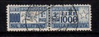 Italia Repubblica 1954 Pacchi Postali Ruota 1000L Cavallino Certificato USATO