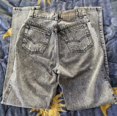 VTG Levi’s Silver tab 900 Series 1980’s Black acid washed Jeans. Size 3. USA. - Image 1 of 4