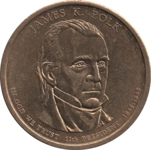 United States | 1 Dollar Coin | James K. Polk | Statue of Liberty | 2009 - Picture 1 of 2