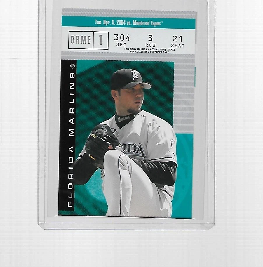 2004 FLEER AUTHENTIC BASEBALL TICKET STUDS JOSH BECKETT #2 - Image 1 of 1