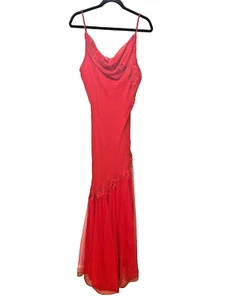 Vintage Xscape Woman Silk Floral Maxi Dress Sz 16 Formal Wedding Prom Event Gala - Picture 1 of 19