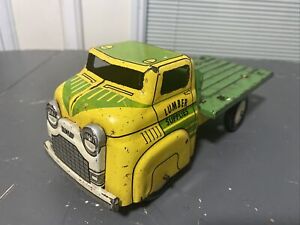 Vtg Wyandotte Lumber Supply Toy Truck Flat Bed Pressed Steel Tin Litho 1940s-50s
